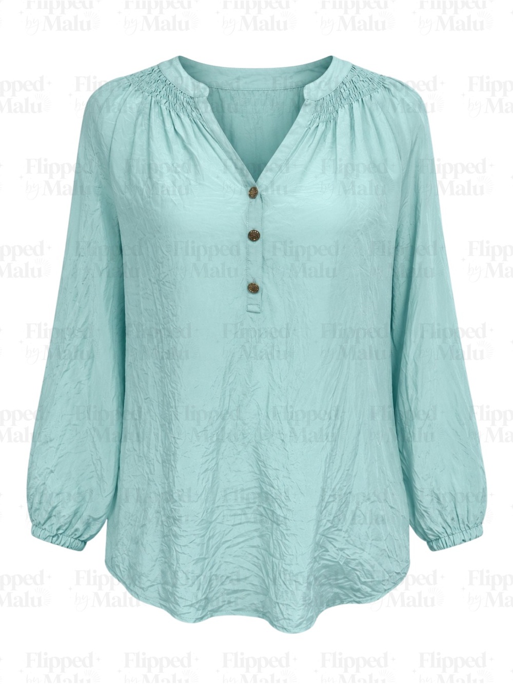 Lilly Pulitzer Elsa 100% Silk Blouse Aqua Blue Size L